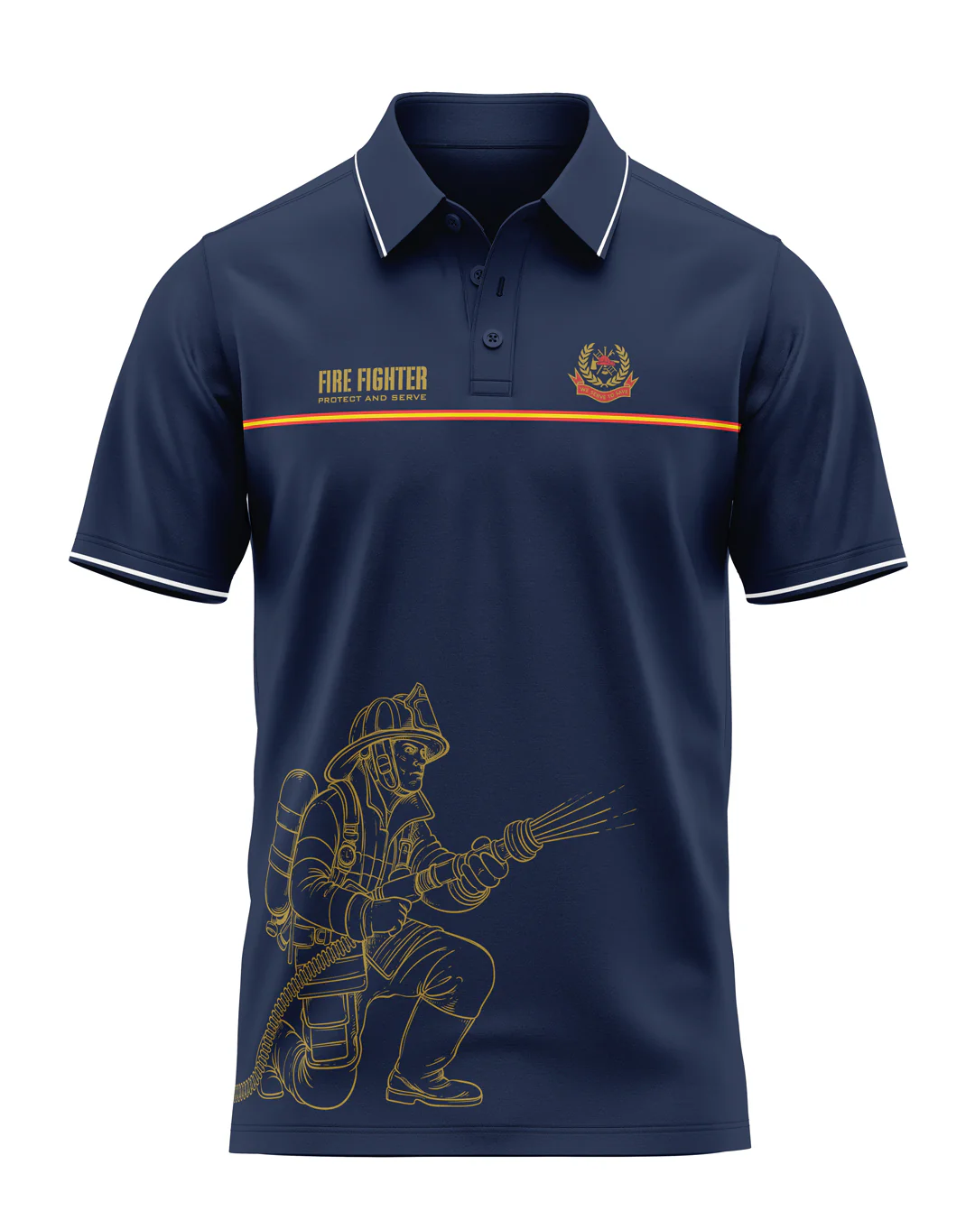 Fire Fighter Prime Polo T-Shirt - Image 3