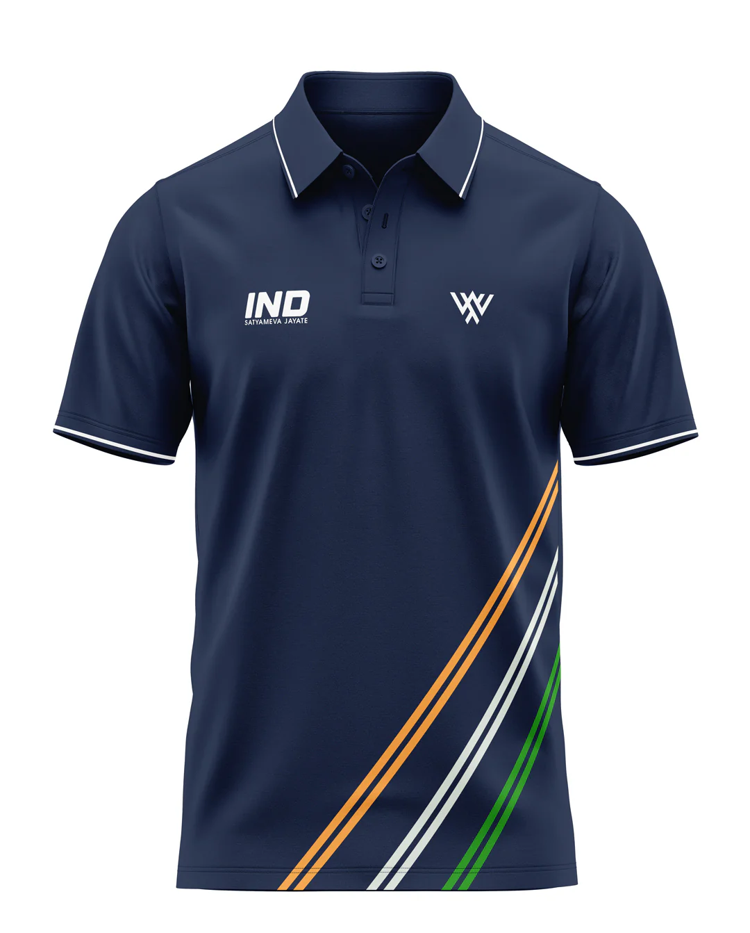 India Flag Stripe Prime Polo T-Shirt - Image 3