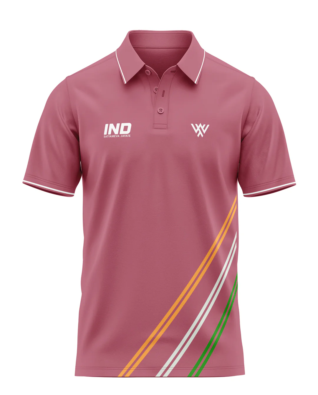 India Flag Stripe Prime Polo T-Shirt - Image 4