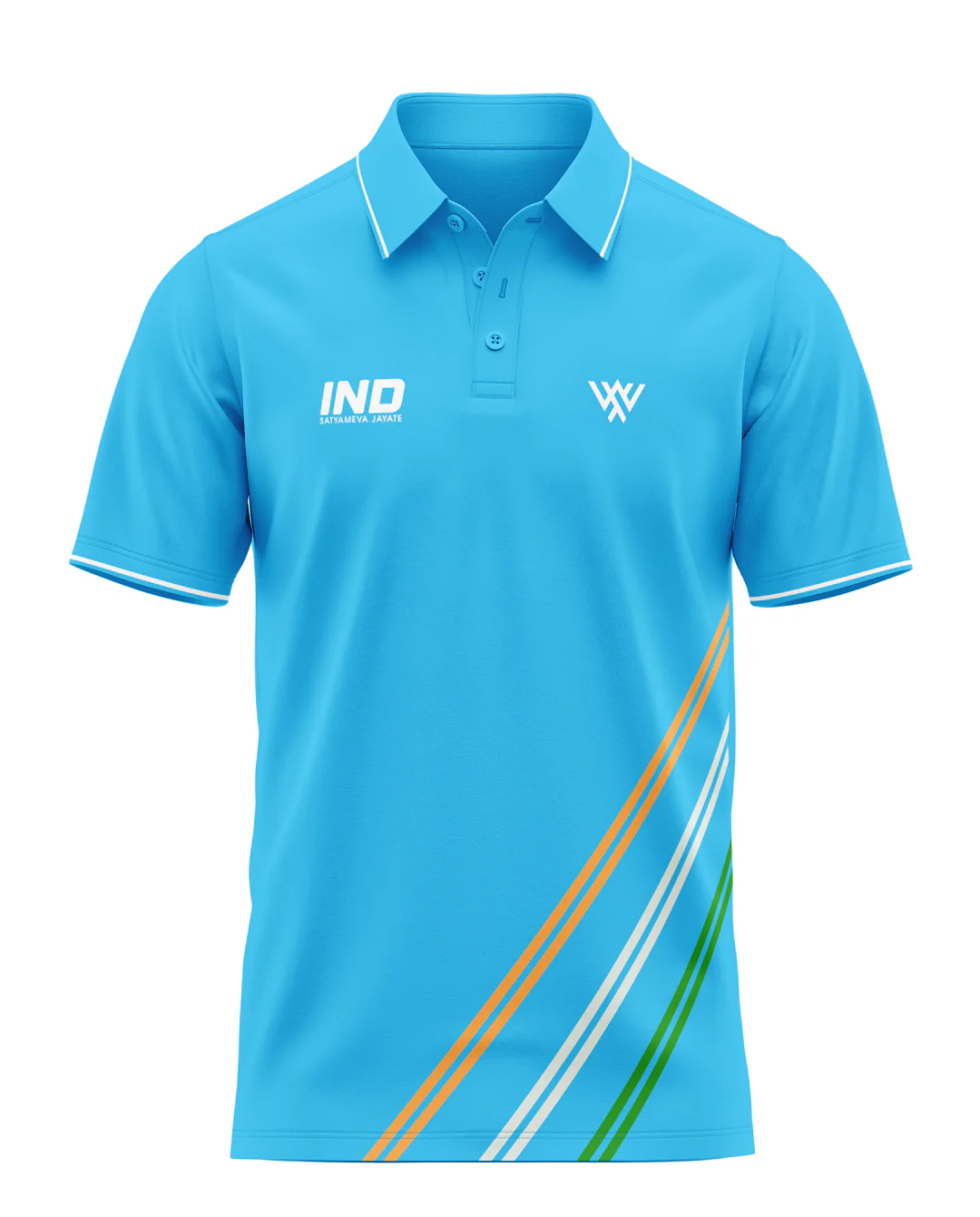 India Flag Stripe Prime Polo T-Shirt - Image 5