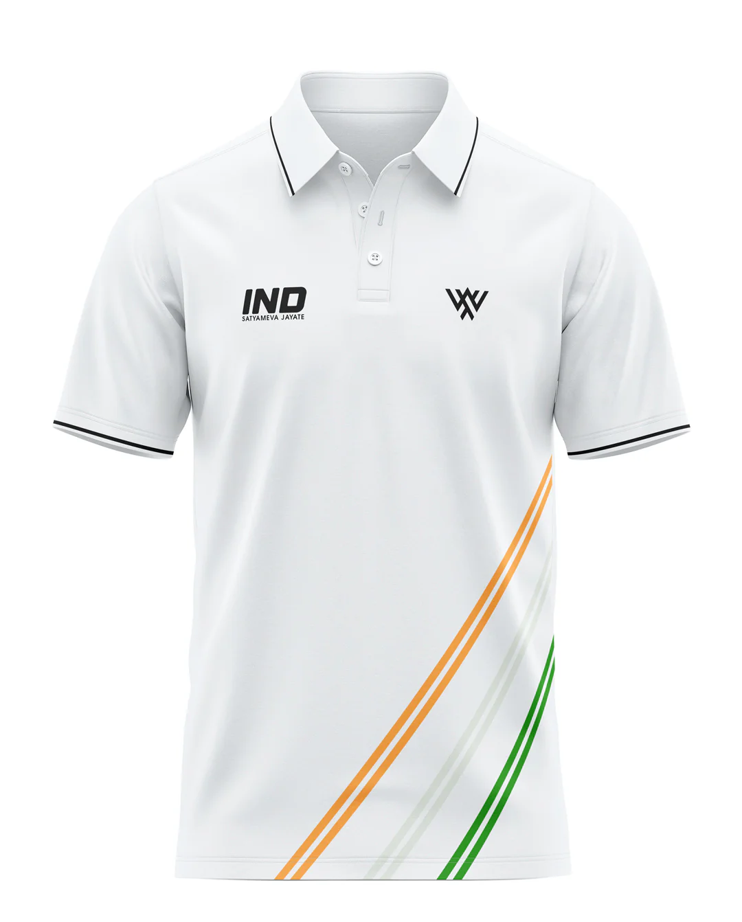 India Flag Stripe Prime Polo T-Shirt - Image 6