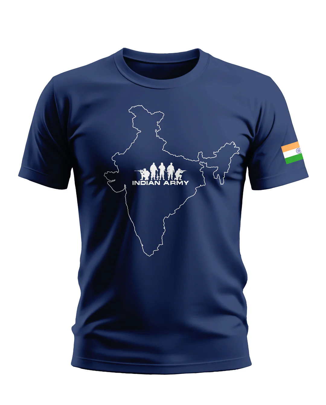 India Map Army Style Soft Cotton T-shirt - Image 5
