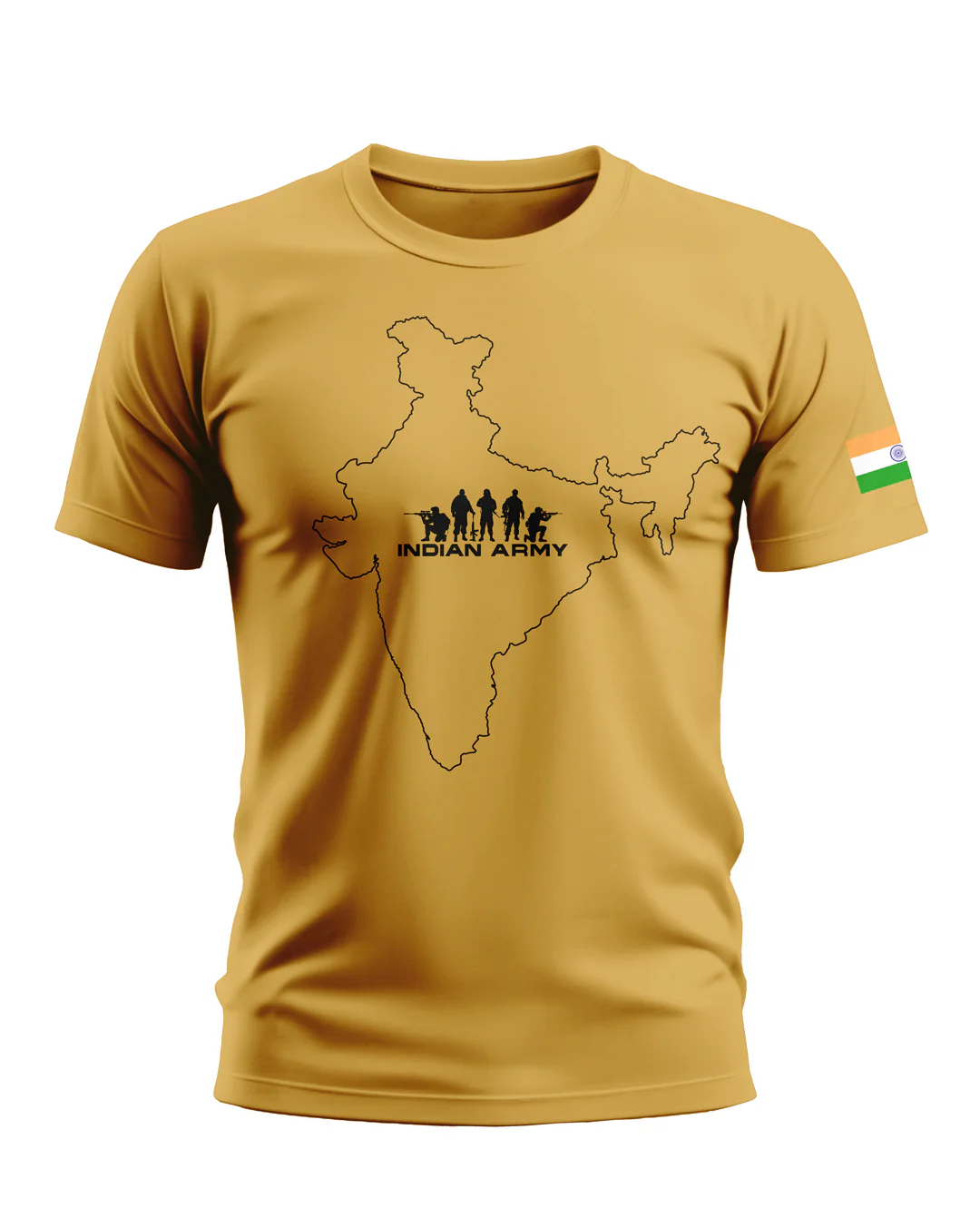 India Map Army Style Soft Cotton T-shirt - Image 6
