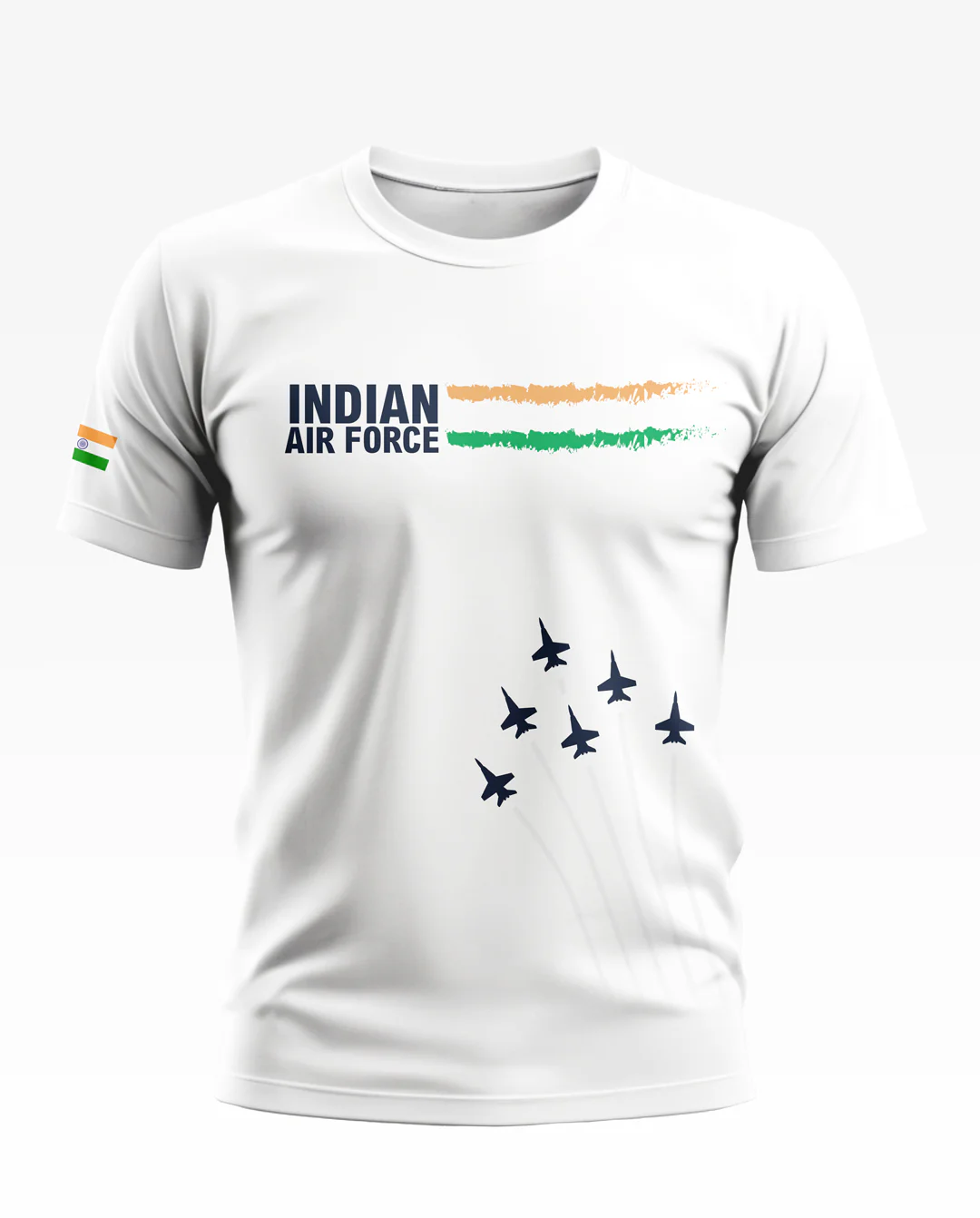 Indian Air Force Sky Soft Cotton T-shirt - Image 4